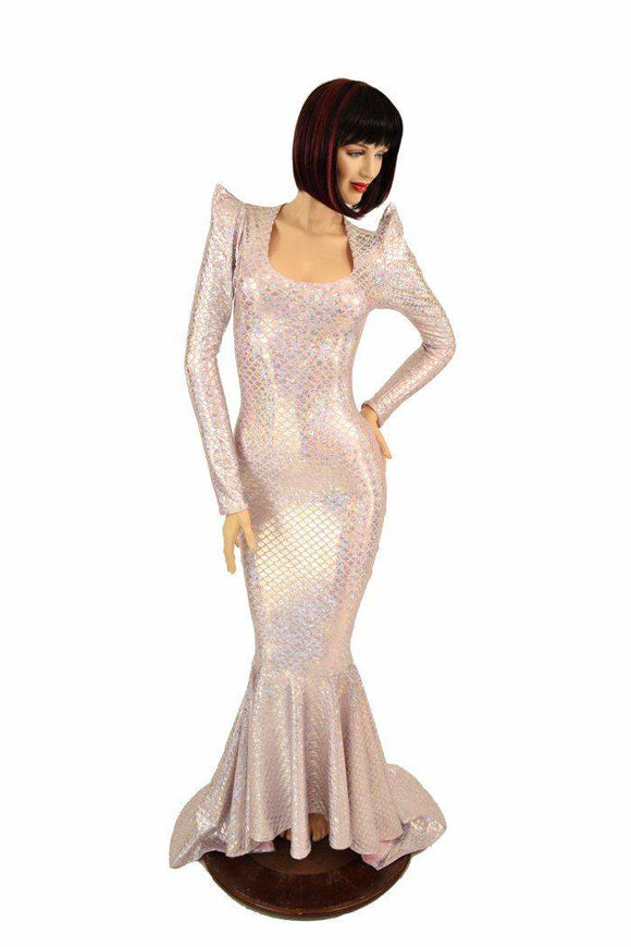 Pink Mermaid Puddle Train Gown - Coquetry Clothing