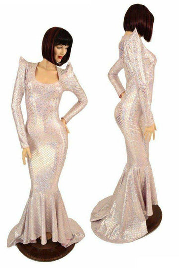 Pink Mermaid Puddle Train Gown - Coquetry Clothing