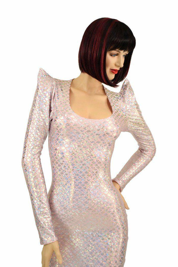 Pink Mermaid Puddle Train Gown - 4