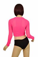 Pink Mesh Crop Top - Coquetry Clothing