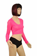 Pink Mesh Crop Top - Coquetry Clothing