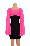 Pink Mesh Fan Sleeve Bolero - Coquetry Clothing