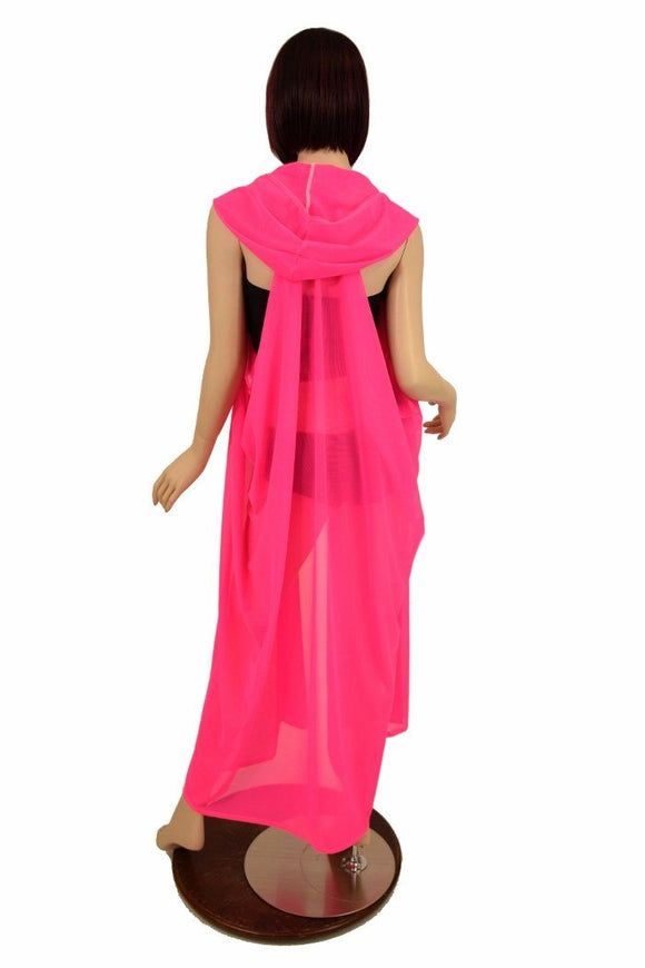 Pink Mesh Hooded Racerback Duster - Coquetry Clothing