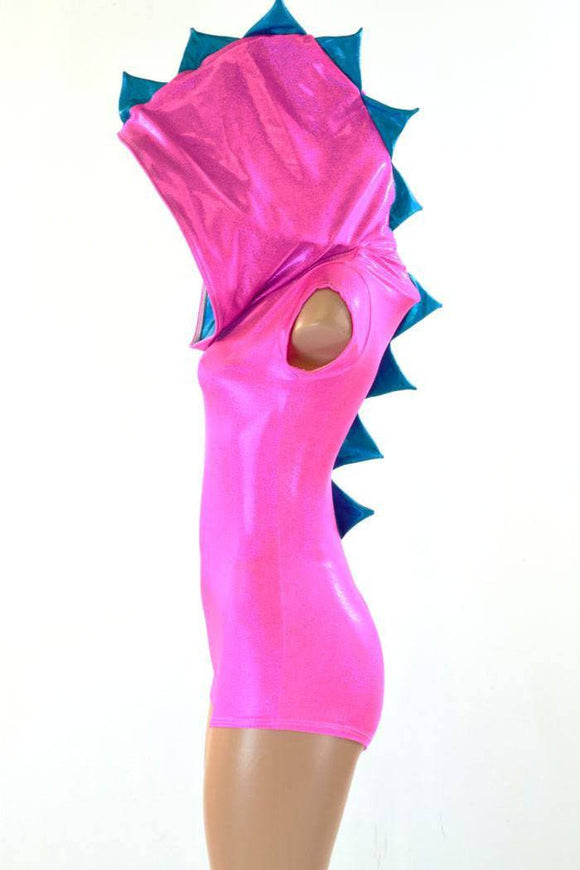 Pink & Peacock Dragon Hoodie Romper - Coquetry Clothing
