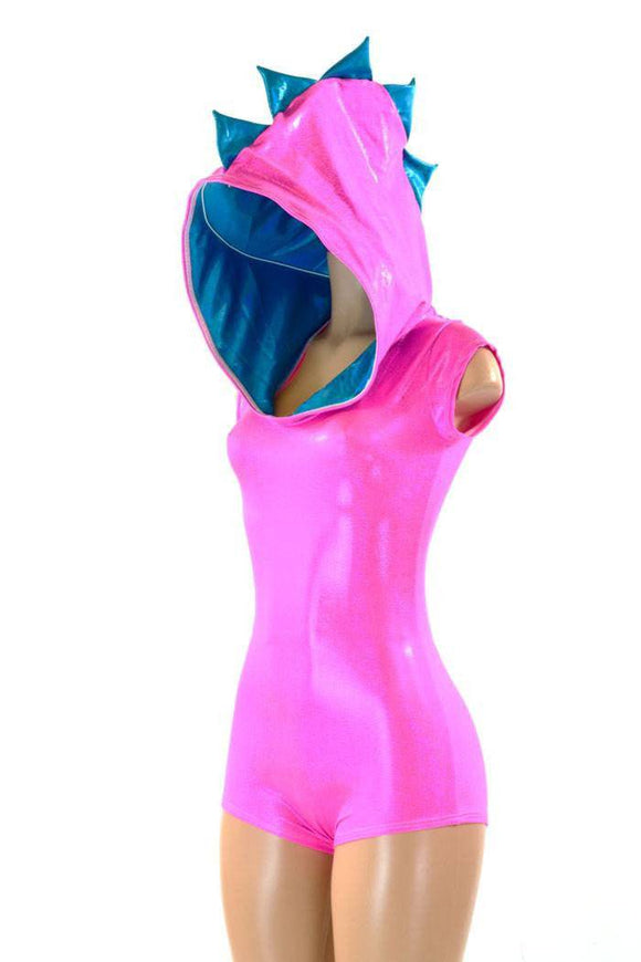 Pink & Peacock Dragon Hoodie Romper - Coquetry Clothing
