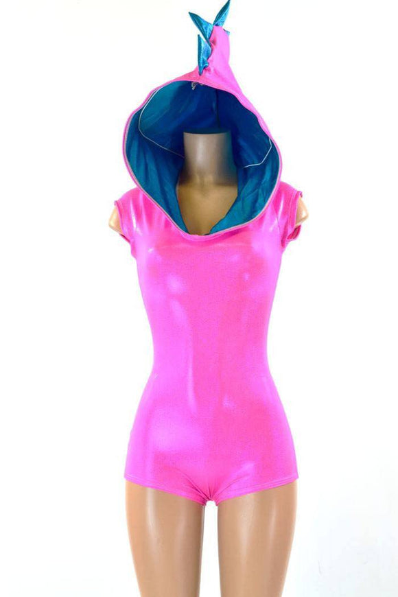 Pink & Peacock Dragon Hoodie Romper - Coquetry Clothing