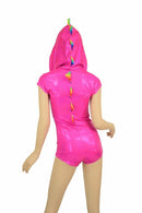 Pink & Rainbow Dragon Hoodie Romper - Coquetry Clothing