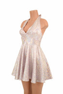 Pink Scale Halter Skater Dress - Coquetry Clothing