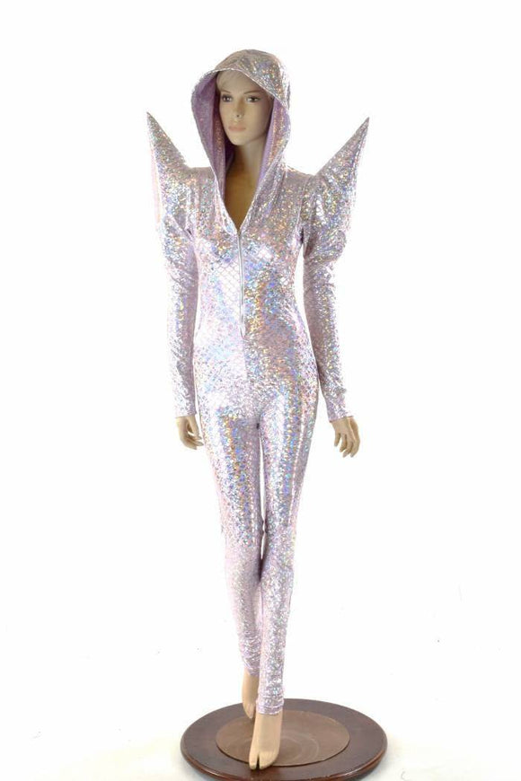 Pink Scale Mega Shoulder Catsuit - Coquetry Clothing