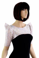 Pink & Silver Dragon Bolero Dance Sleeves - Coquetry Clothing