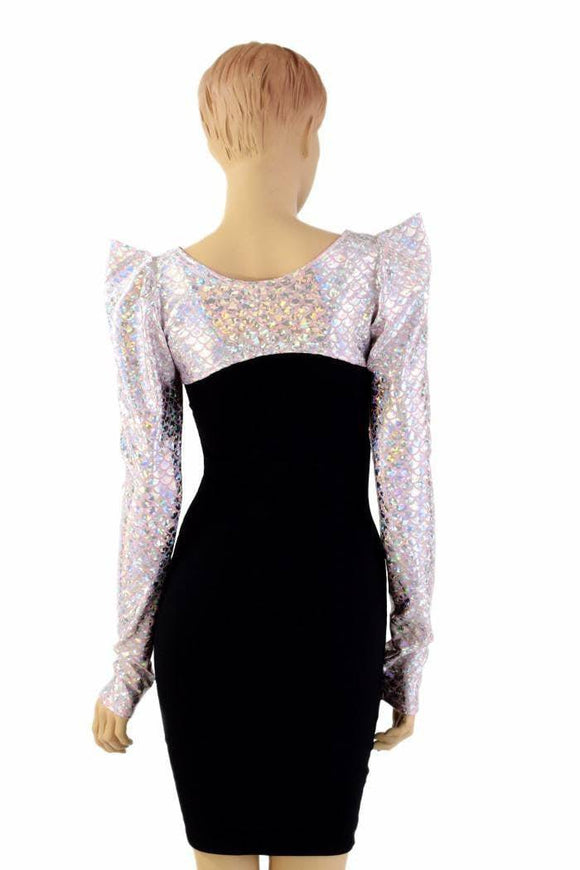 Pink & Silver Dragon Bolero Dance Sleeves - Coquetry Clothing