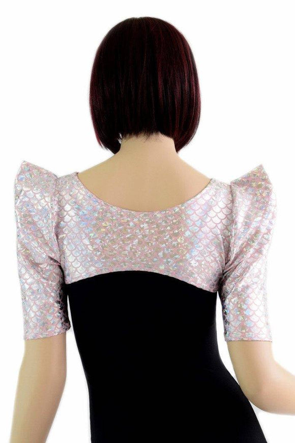 Pink & Silver Dragon Bolero Dance Sleeves - Coquetry Clothing