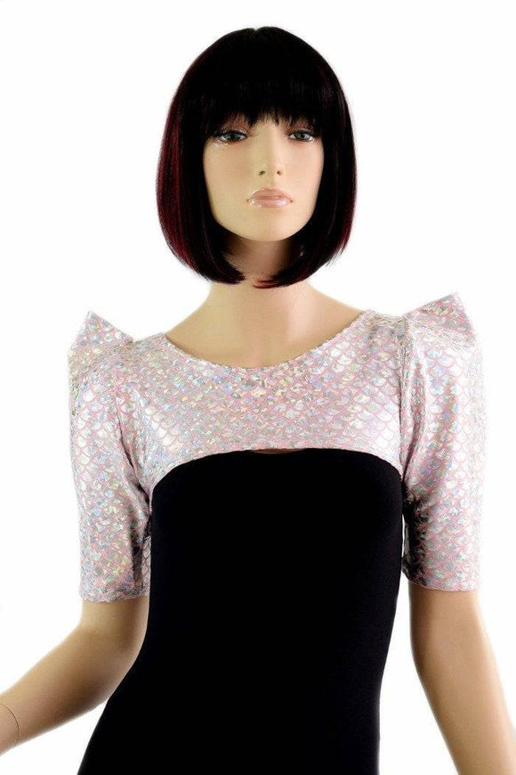 Pink & Silver Dragon Bolero Dance Sleeves - Coquetry Clothing