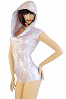 Pink & Silver Scale Hoodie Romper - Coquetry Clothing