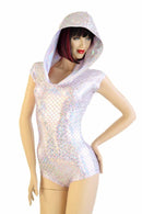 Pink & Silver Scale Hoodie Romper - Coquetry Clothing