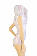 Pink & Silver Scale Hoodie Romper - Coquetry Clothing