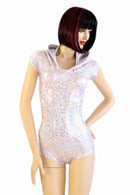 Pink & Silver Scale Hoodie Romper - Coquetry Clothing