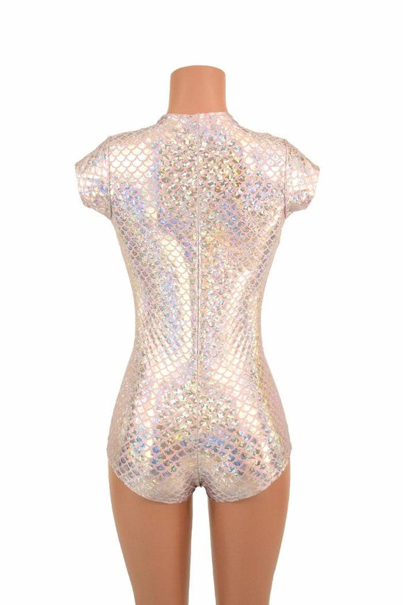 Pink & Silver Scale Romper - Coquetry Clothing