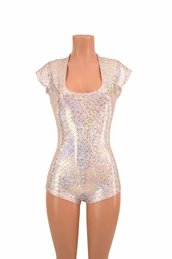 Pink & Silver Scale Romper - 2