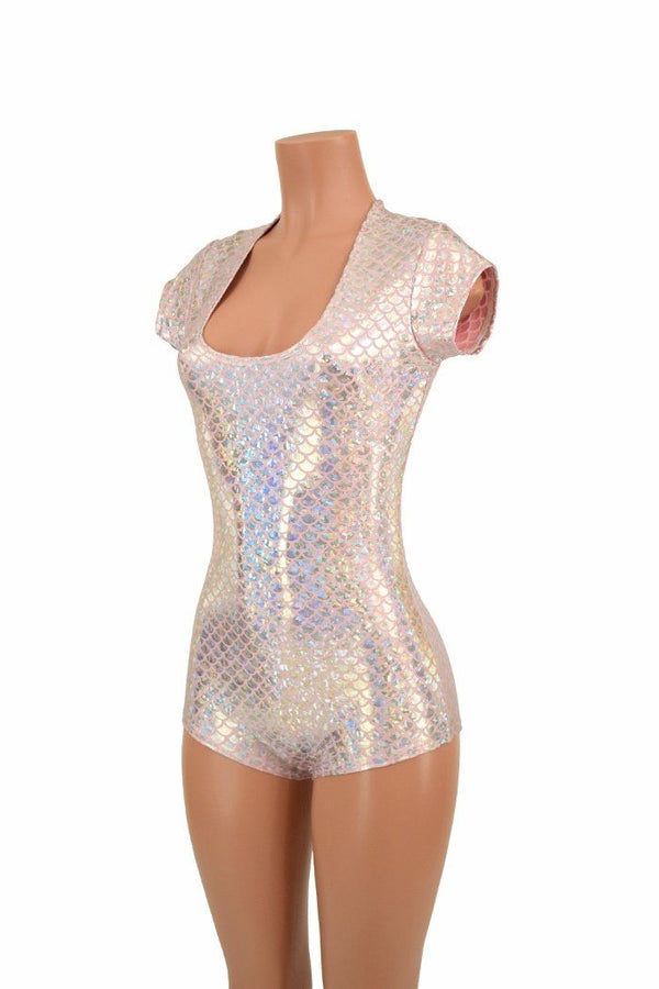 Pink & Silver Scale Romper - 4