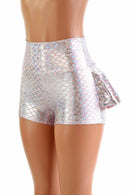 Pink & Silver Scale Ruffle Rump Shorts - Coquetry Clothing