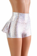 Pink & Silver Scale Ruffle Rump Shorts - Coquetry Clothing