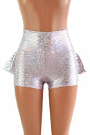 Pink & Silver Scale Ruffle Rump Shorts - Coquetry Clothing