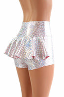 Pink & Silver Scale Ruffle Rump Shorts - Coquetry Clothing
