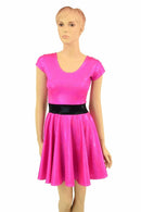 Pink Sparkly "Blossom" Skater Dress - Coquetry Clothing