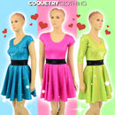 Pink Sparkly "Blossom" Skater Dress - Coquetry Clothing