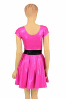 Pink Sparkly "Blossom" Skater Dress - Coquetry Clothing