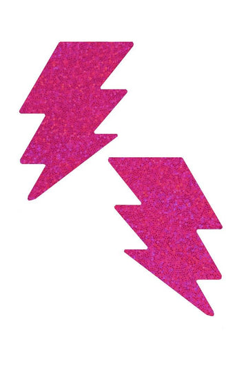 Pink Sparkly Jewel Bolt Pasties - Coquetry Clothing