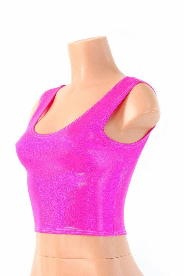 Pink Sparkly Jewel Crop Tank - 3
