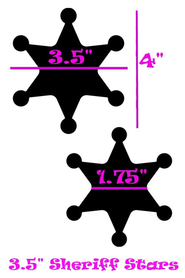 Pink Sparkly Jewel Sheriff Star Pasties - 2