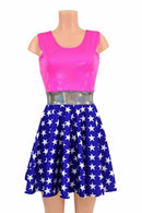 Pink Super Hero Skater Dress - Coquetry Clothing