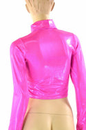 Pink Turtle Neck Crop - 3