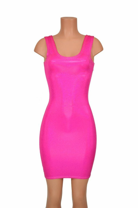 Pink UV Sparkly Jewel Tank Dress - Coquetry Clothing