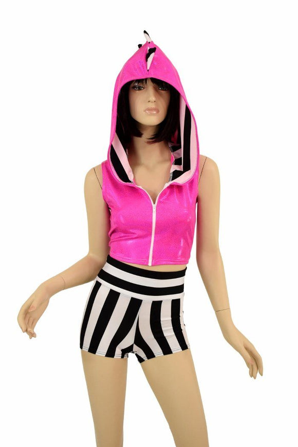 Pink Zebra Dragon Hoodie Set - Coquetry Clothing