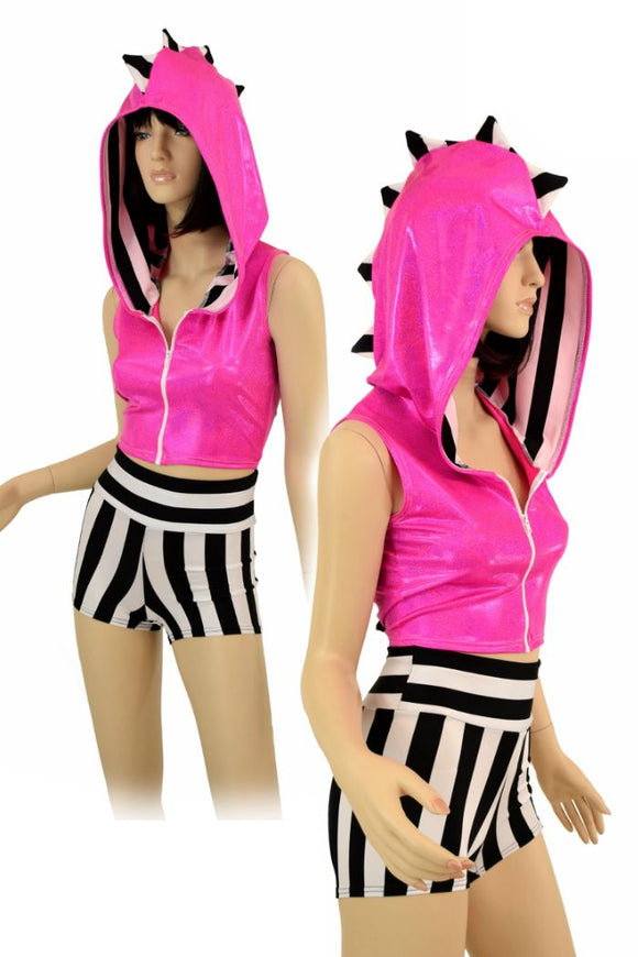 Pink Zebra Dragon Hoodie Set - Coquetry Clothing