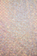 Silver & Pink Scale Fabric - 1