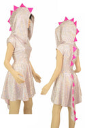 Pink Dragon Hoodie Skater Dress - 1