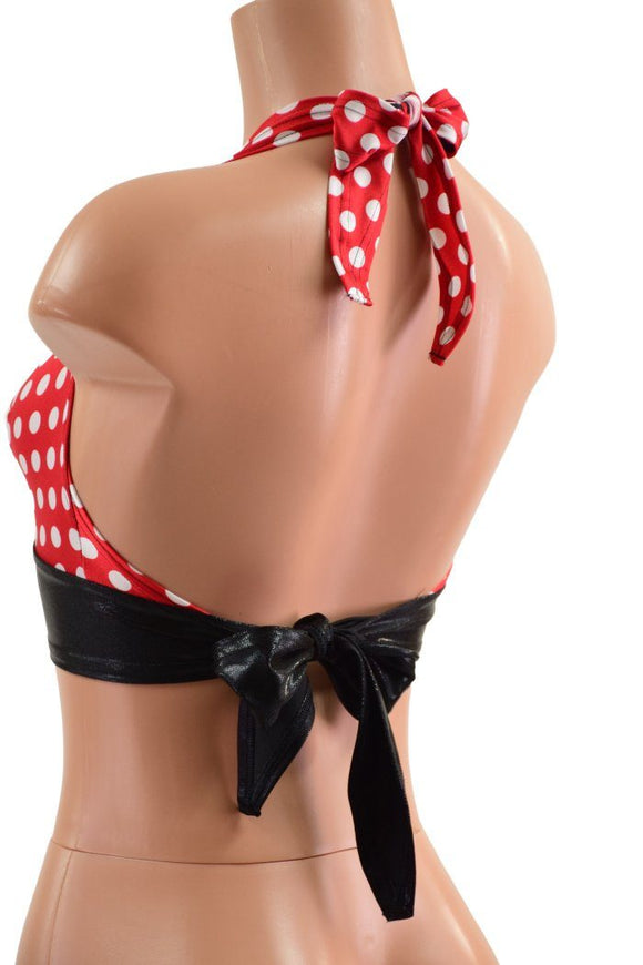 Pinup Perfect Tie Back Halter Top - Coquetry Clothing