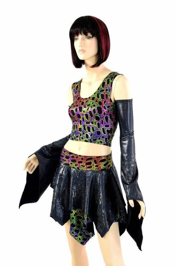 Pixie Day - Tripper Set in Black Holo & Poisonous - Coquetry Clothing