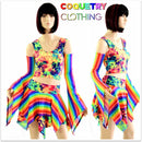 Pixie Day - Tripper Set in Rainbow & Acid Splash - Coquetry Clothing