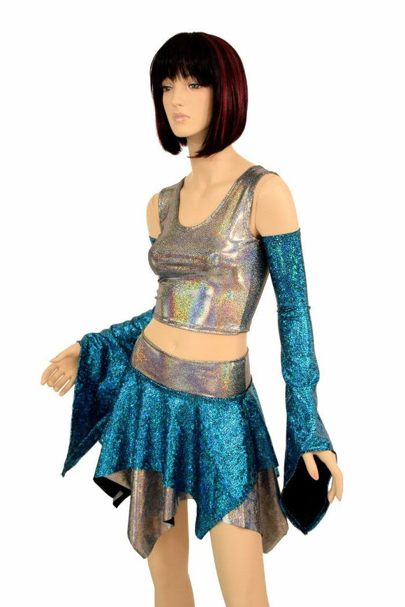 Pixie Day - Tripper Set in Turquoise and Silver - Coquetry Clothing