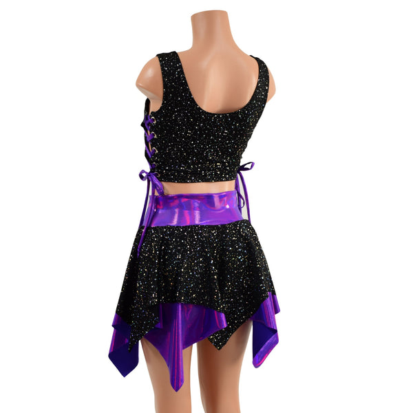 Pixie Skirt & Lace Up Side Crop Tank Set - 4