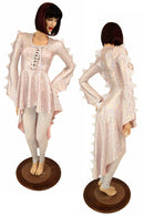 Pixie Sleeve Lace Up Dragon Hi Lo Peplum Top - Coquetry Clothing