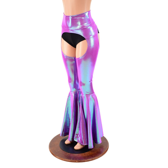 Plumeria Bell Bottom Flare Chaps (Shorts sold separately) - Coquetry Clothing