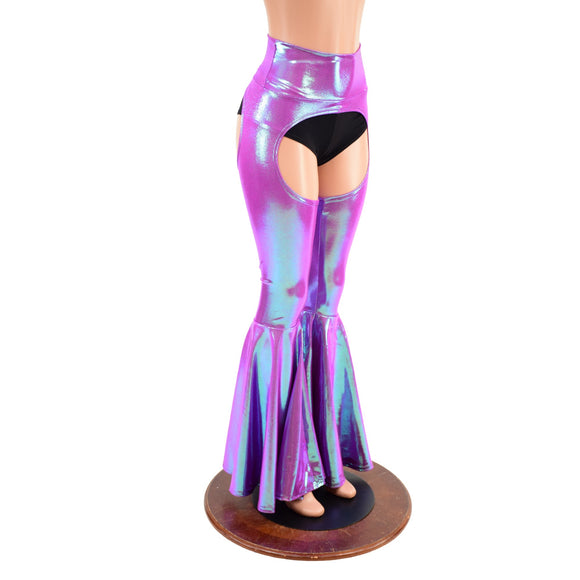 Plumeria Bell Bottom Flare Chaps (Shorts sold separately) - Coquetry Clothing