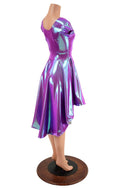 Plumeria Hi Lo Skater Dress with Silver Holo Skirt Lining - 5